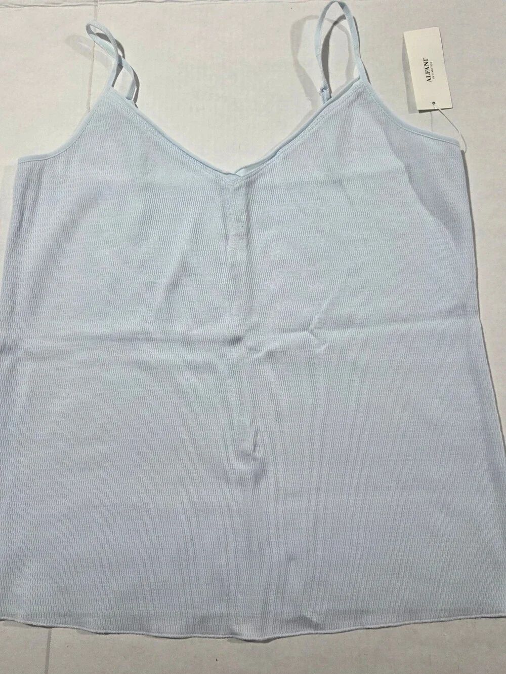 Alfani Light Blue Ribbed Cami & Pant Sleep Set